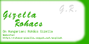 gizella rohacs business card